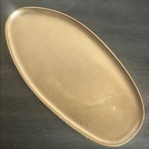 Pier 1 Gold Oval Decorative Tray (15” x 7.5”)